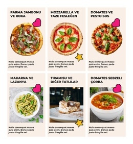 Sipariş Için Arayın Pizza Web Sitesi Şablonu