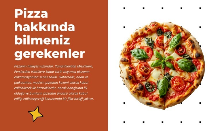 Parma jambonu ve roka Web sitesi tasarımı