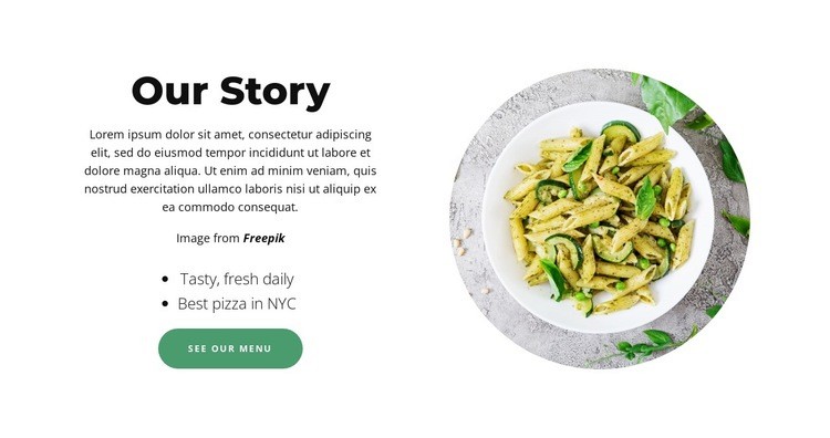 Perfect take-away Web Page Design