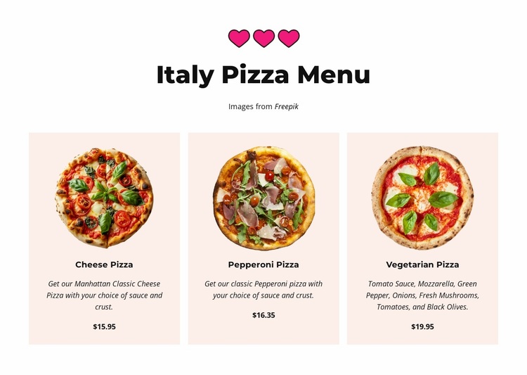 The restaurant does delivery Website Design