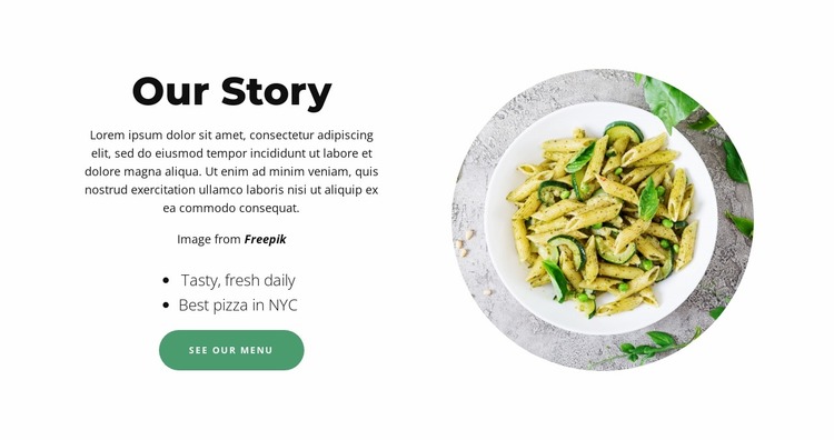 Perfect take-away Website Mockup