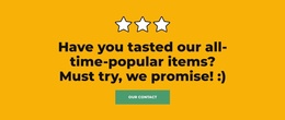 Great For Take-Aways - Simple Website Template