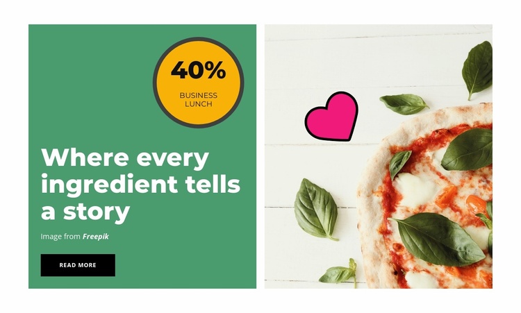 Excellent pizza Landing Page