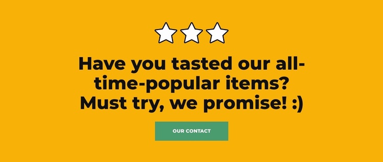 Great for take-aways Landing Page