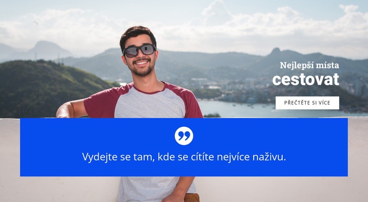 První krok k cestování Šablona HTML