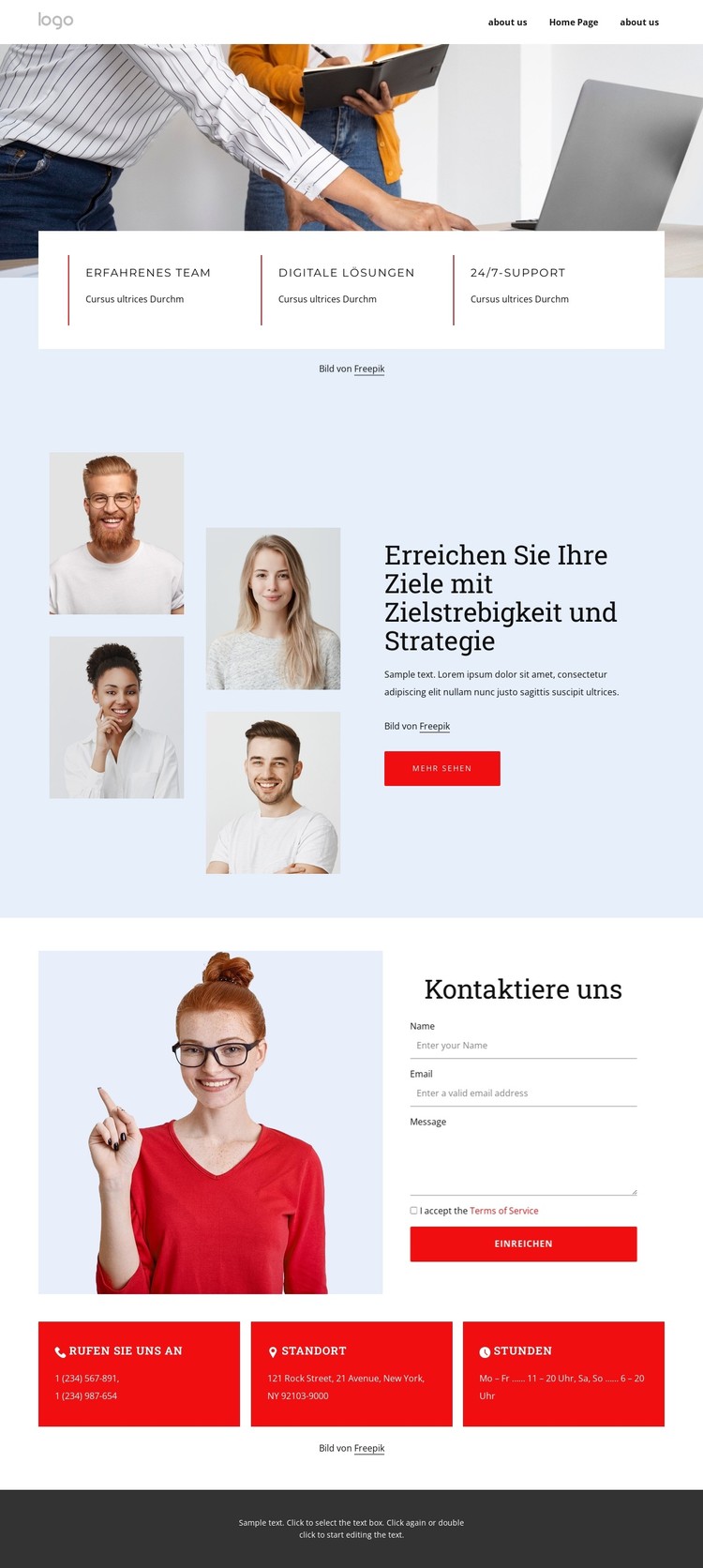 Erzählen Sie uns von Ihrem Projekt CSS-Vorlage