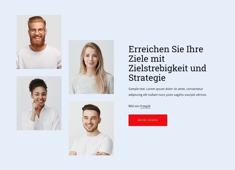 Lernen Sie unser Expertenteam kennen Eine Seitenvorlage