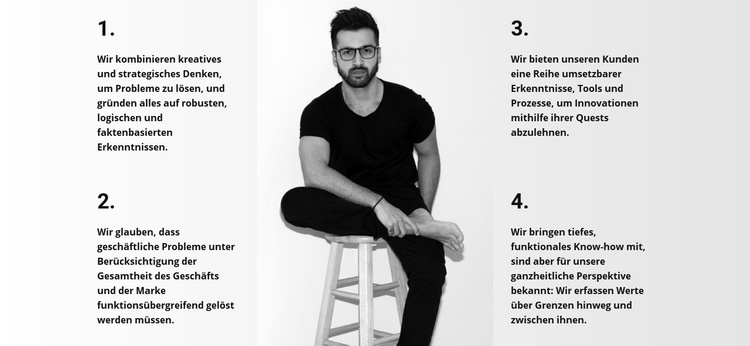 Text und Geschäftsmann Landing Page