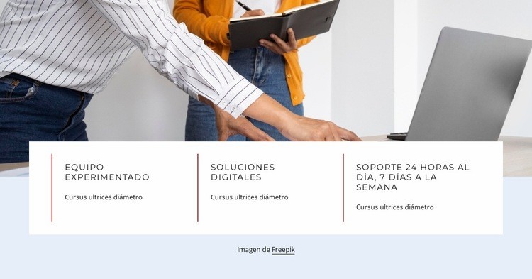 Una visión general de nuestros servicios Plantillas de creación de sitios web