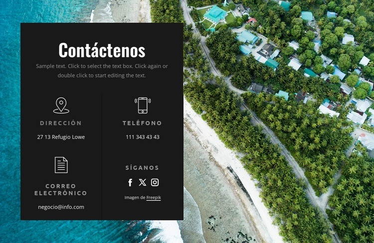 Comuníquese con sus expertos en viajes Plantillas de creación de sitios web