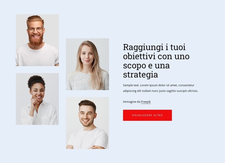 Incontra il nostro team di esperti Mockup del sito web