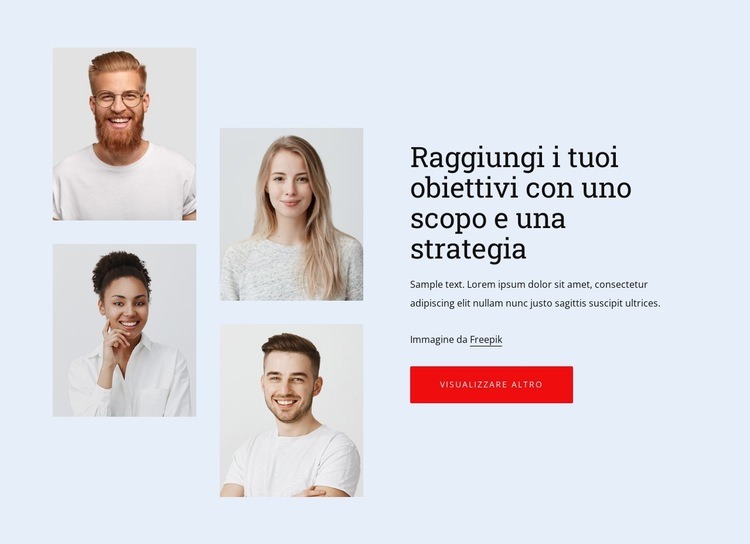 Incontra il nostro team di esperti Modello HTML5