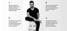 Text And Businessman - Single Page Website Template