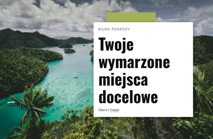 Ulubione przez podróżników Makieta strony internetowej