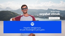 Seyahat Için Ilk Adım - Profesyonel Açılış Sayfası