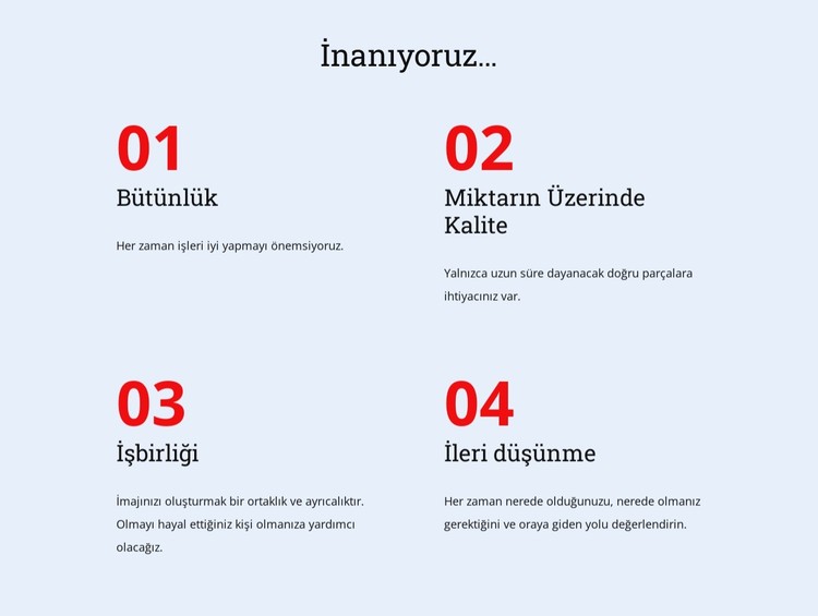 Müşterilerimiz için doğru olanı yaparız CSS Şablonu