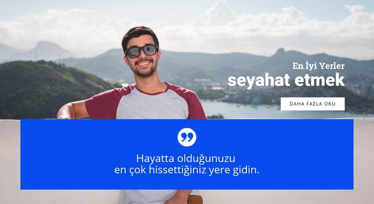 Seyahat için ilk adım HTML Şablonu