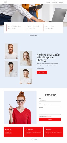 Tell Us About Your Project - Website Mockup