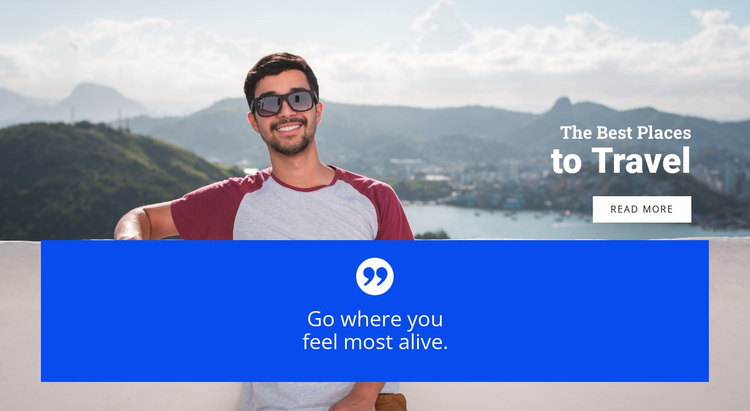 First step to travel Landing Page