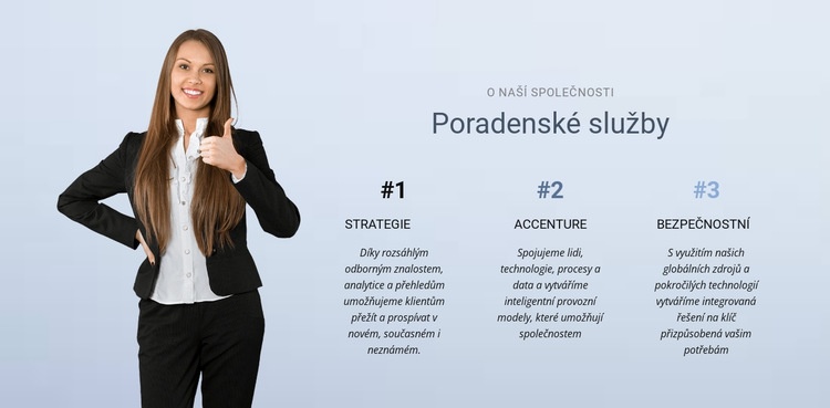 Obchodní poradenské služby Šablona CSS