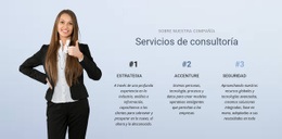 Servicios De Consultoría Empresarial - Plantilla De Maqueta De Sitio Web