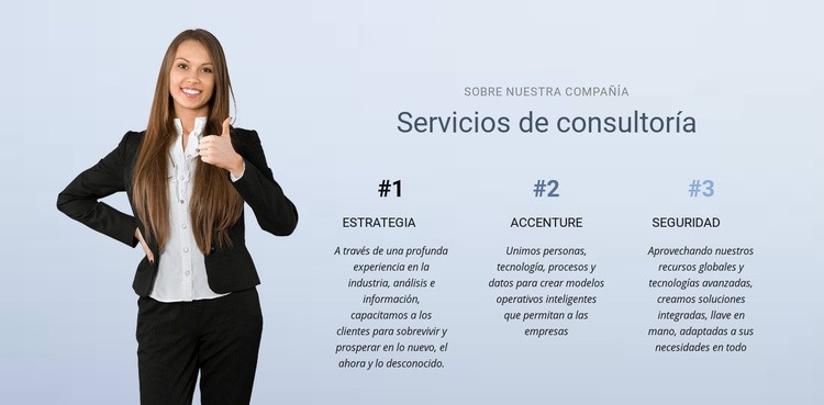 Servicios de consultoría empresarial Página de destino