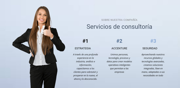 Servicios de consultoría empresarial Plantilla de sitio web