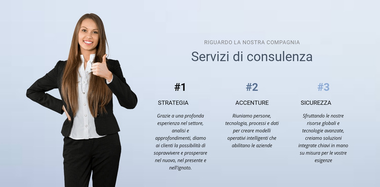 Servizi di consulenza aziendale Modello di sito Web