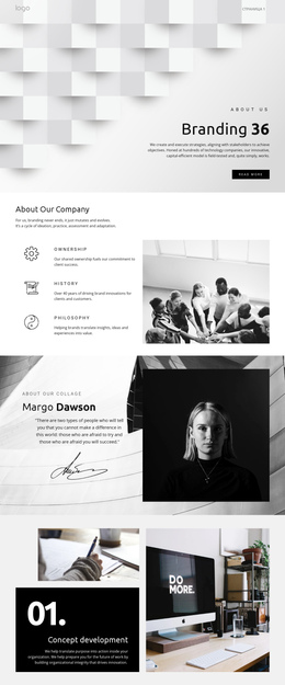 Futuristic Standout Business - Functionality One Page Template