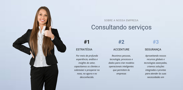 Serviços de consultoria de negócios Modelo de site