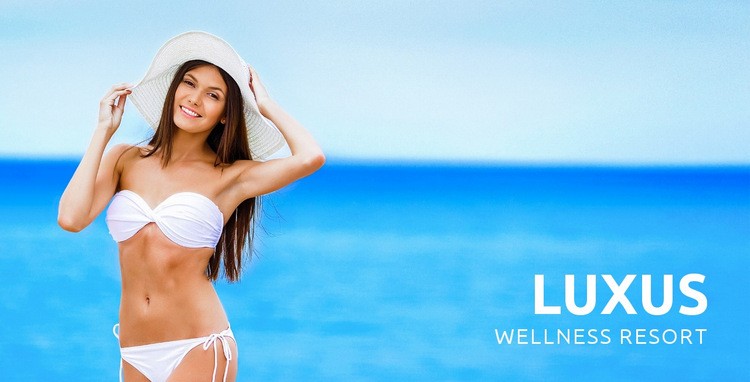 Luxusní wellness resort Šablona webové stránky