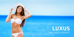 Luxus-Wellness-Resort – Benutzerfreundliche Einseitenvorlage