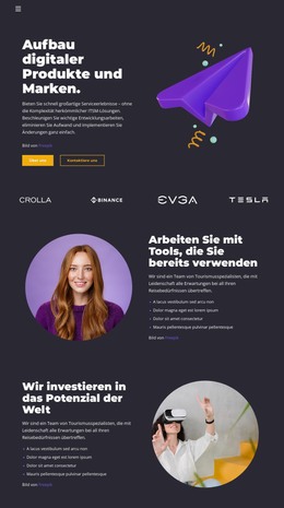 Wir Investieren – Vorlage Für Website-Builder