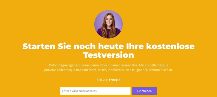 Ohne die Komplexität Website-Vorlage