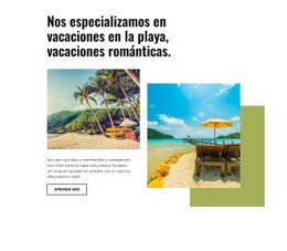 Impresionante Creador De Sitios Web Para Nos Especializamos En Vacaciones En La Playa.