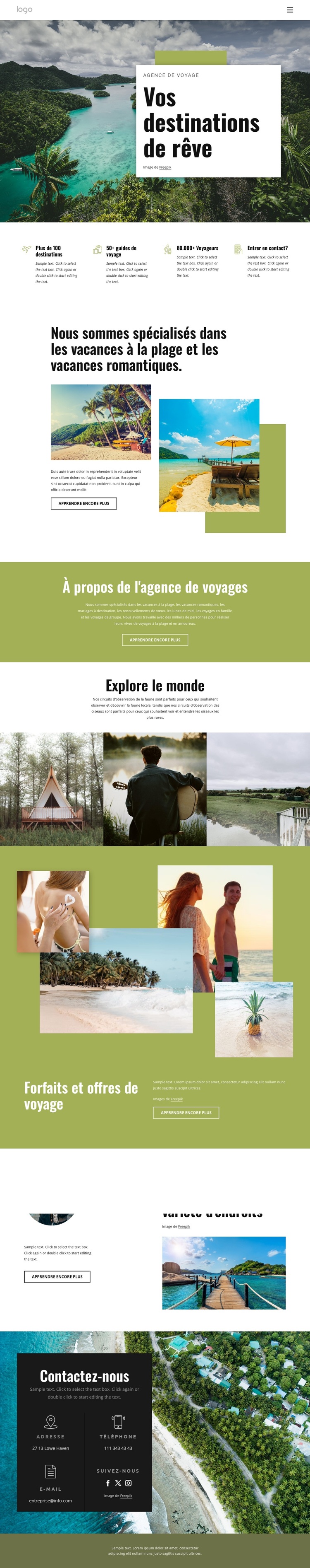 Planifiez vos vacances parfaites Thème WordPress