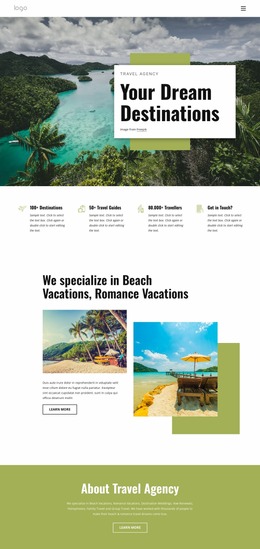 Planning Your Perfect Vacation - HTML Page Creator