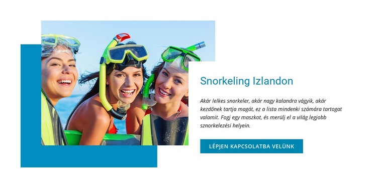  Snorkeling tanfolyam Weboldal sablon