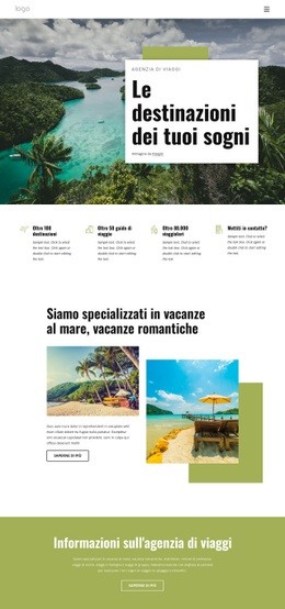 Pianifica La Tua Vacanza Perfetta - Generatore Di Siti Web Professionale Personalizzabile