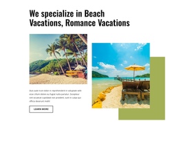 We Specialise In Beach Vacations Simple Builder Software
