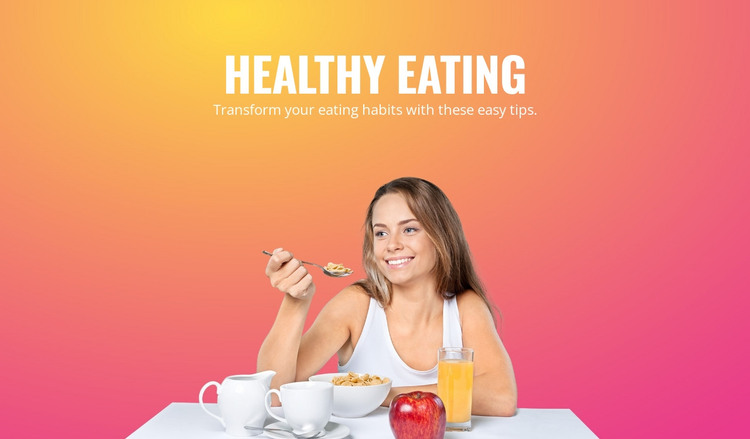 Breaking bad eating habits HTML Template