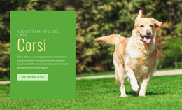 Addestramento All'Obbedienza Per Cani - Modello Di Pagina HTML