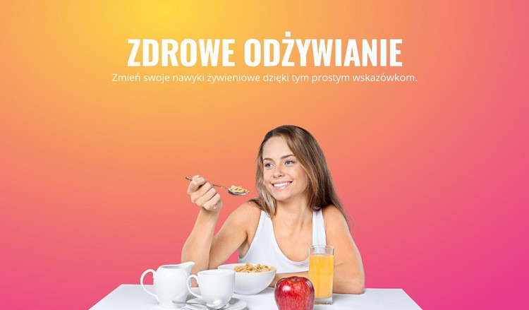 Przełamywanie złych nawyków żywieniowych Szablon witryny sieci Web