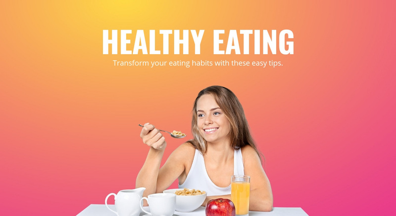 Breaking bad eating habits Web Page Design