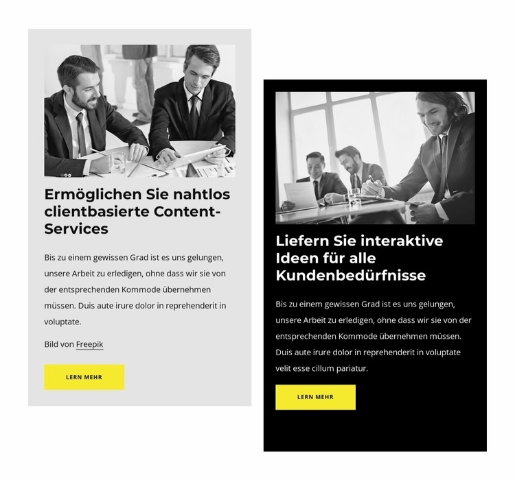 Entdecken Sie unsere Angebote Website-Modell