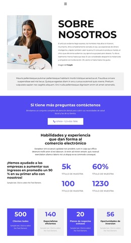 Conozca Nuestras Actividades: Plantilla De Sitio Web Adaptable