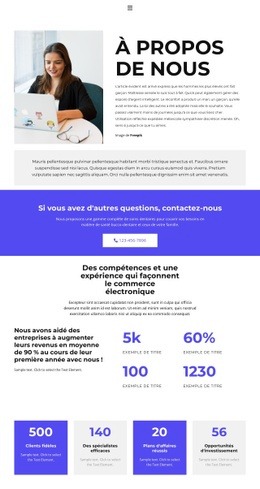 Découvrez Nos Activités - Page De Destination Gratuite, Modèle HTML5