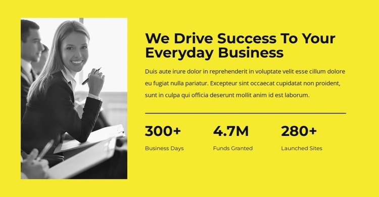 We drive success to everyday business Homepage Design