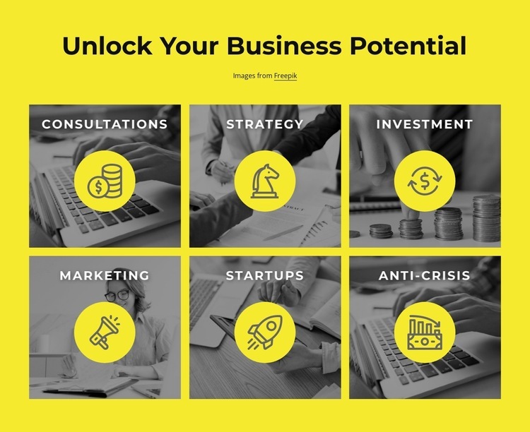 Unlock your business potential Homepage Design