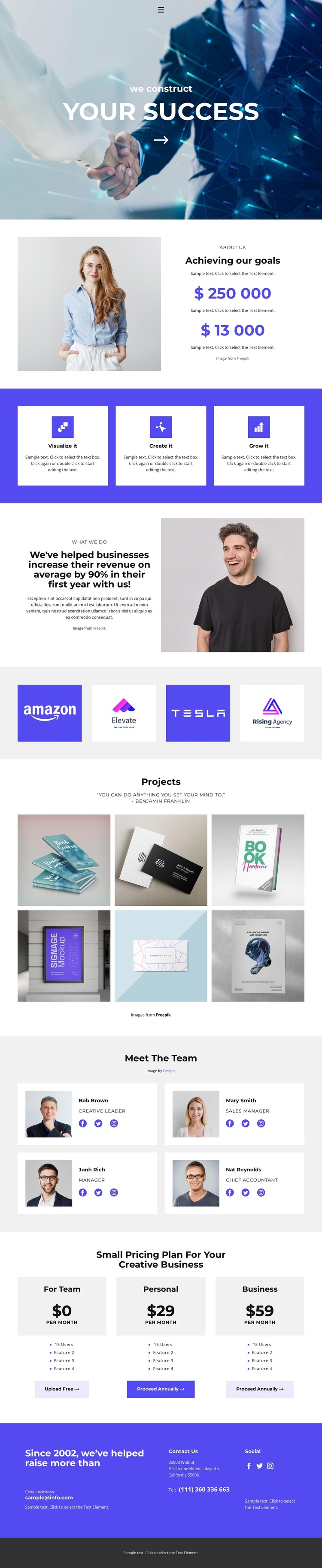 Part of your success HTML Template